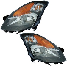 Halogen Headlights Pair Set for 07-09 Nissan Altima/Hybrid (Black) Left & Right picture