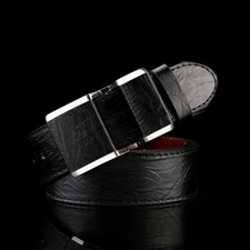 New Men’s Waist Belt Leather Covered Buckle Dress Designer Fashion Brown/White  picture