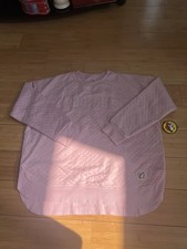 Buc-ee's Pink Quilted Pullover Sweatshirt Women's Size Large LG Fleece Crewneck picture