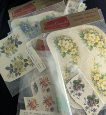 Vintage Ceramic Decal Lot Cerami Corner Inc Floral picture