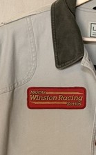 Vtg LL Bean Field Coat Mens XLT Tan Canvas Barn Chore NASCAR Winston Patch Y2K picture