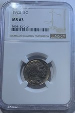 1923 Buffalo Nickel NGC MS 63 - Pastel Patina: Pink Yellow Blue - Very Pleasing picture