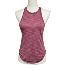 Lululemon Heathered Pink Space Dye Racerback Tank Top High Neck Size 4 picture
