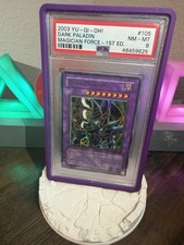 Konami Yu-Gi-Oh 2003 MFC-105 Dark Paladin 1st Ed Ultra Rare Holo PSA 8 w extras picture