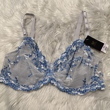 Wacoal 38D Bra Gray Embrace Lace Underwire Back Closure 65191 NEW picture