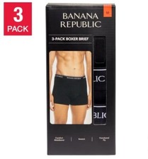 3 Pack - Banana Republic Men's Boxer Briefs, BLACK, Select S, M, L, XL FAST SHIP picture