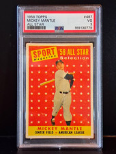1958_Topps_All_Star_#487_Mickey_Mantle_[PSA_3_VG_#169130779]_Yankees picture
