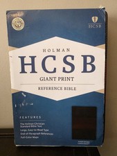 HOLMAN Christian Standard Bible HCSB Giant Print Brown LeatherTouch Gilted picture