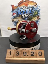 Vintage ABU Garcia 1750 A Red Baitcasting Fishing Reel Made in Sweden Serviced picture