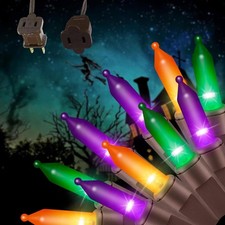 Multi, Brown Wire, 100 Lights) Mini 100L, 100 Count Incandescent Halloween picture