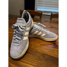 Adidas VL Court 2.0 Sneakers Womens 7 Blue Suede Retro Low Top Good picture