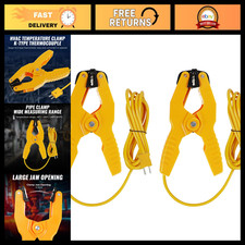 2 PCS K-Type Thermocouple Temperature Clamp Probe for HVAC Multimeter Sensor Cli picture