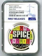 2026 2PD GB 1 OZ SILVER PROOF NGC PF69 UCAM SPICE GIRLS MUSIC LEGENDS - FR picture