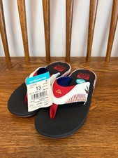 Reef Kids Fanning Flip Flop Sandals Golden Eagle Black picture