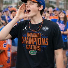 Florida Gators 2025 NCAA Champs Jordan Locker Room T-Shirt Black Men L picture