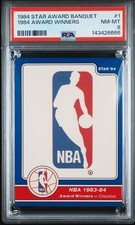 1984 STAR AWARDS BANQUET #1 1984 AWARD WINNERS CHECKLIST PSA 8 VERY RARE LOW POP picture