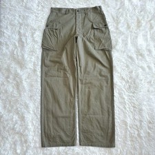 orSlow US Army Herringbone HBT Cargo Pants Olive Green Made in Japan Size 4 XL picture