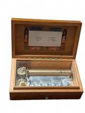 Reuge Sainte-Croix Wooden Music Box with J.S. Bach and G.F. Händel Tunes picture