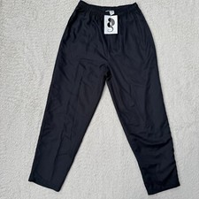 VTG Euro Joy Women Silk Blend Pants L NWT Paris Milano Pull On Dark Gray Tapered picture