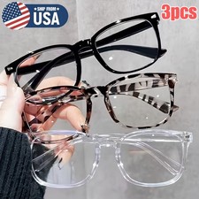 3Pcs Blue-Light Blocking Fashionable Anti Eyestrain UV Glasses for Women Men USA picture
