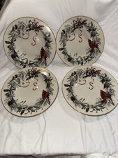 Lenox Fine China Winter Greetings Rim Soup Bowls SET of 4 picture