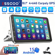 4G+64G 10'' Single 1 DIN Carplay Android 15 Car Stereo Radio Rotatable GPS WIFI picture