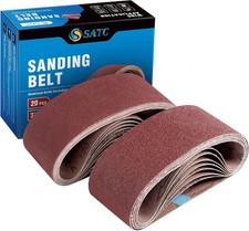 S SATC 3x18 Sanding Belts 20PCS Belt Sander Paper Aluminum Oxide (3 Inch picture