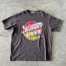 Kith Records Johnny Cash Ring of Fire Graphic T-Shirt Brown Size XL picture