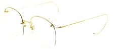 ALGHA (SAVILE ROW) Rimway Gold 52x18mm Eyewear FRAMES RX Optical Eyeglasses -NOS picture