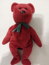 Ty Beanie Baby Cranberry New Face Teddy  Tush Tag 1993  No Hang Tag  Ships Free picture