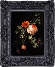 12x16 Black Frame,Gothic Ornate Large Picture Frame for Vintage Wall Hanging,Hom picture