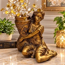 Vintage 1963 Universal Statuary Planter – Bronze Goddess Sculpture picture