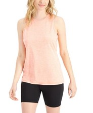 Ideology Womens Peach Echo Heather Keyhole-Back Basic Tank Top Size Med NWT picture