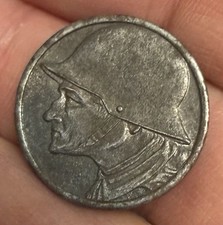 Germany 1918 City of Duren (Stadt Duren) 10 Pfennig Iron coin, helmeted soldier picture