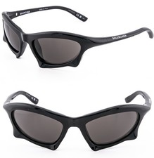 BALENCIAGA BAT 0229 Black 001 Fashion Demna Angular Wrap Sunglasses BB0229S picture