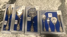 Wallace Silversmiths Antique Baroque Pie Server ,Casserole Spoon,Flat Server NEW picture