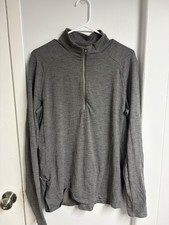 Lululemon Men's Gray Half-Zip Pullover Long Sleeve Shirt Size L picture
