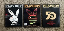 Playboy Magazine 35th 40th 50th Anniversary 3 Issue LOT picture
