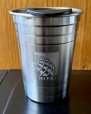 NEW United Airlines Metal Tumbler Travel Drinking Cup picture