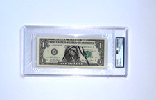 TOM MORELLO SIGNED $1 BILL CURRENCY RAGE AGAINST THE MACHINE RATM SLAB PSA/DNA picture