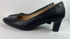 VIONIC Women MADISON MIA Leather Pumps BLACK SNAKE  8.5 M New picture
