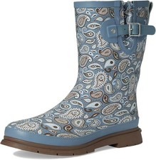 Western Chief Womens Faux Fur Mid Waterproof Rain Boot Outdoor Garden Bandana picture