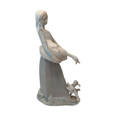 Vintage NAO by Lladró Girl with Goose & Dog Porcelain Figurine Made in Spain picture