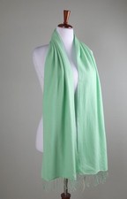 BLOOMINGDALE'S NWT Vintage Pashmina Cashmere Silk Fringe Wrap Around Scarf picture