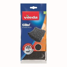 2 PCS Glitzi Power INOX Steel Sponge Stubborn Dirt Heavy Duty Kitchen Clean picture