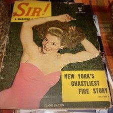 SIR  July 1946 - Vintage Men’s Mag - Story About NY Triangle Fire. GG Pics picture
