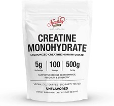 HEARTHY FOODS Creatine Monohydrate Micronized Powder 500G - 100 Servings, 5000mg picture