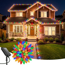 Minetom Solar-Christmas-Lights-Outdoor, 39.4 FT, 50 LED C9-String-Lights picture