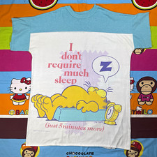 Vintage Garfield Jim Davis 1978 Graphic T Short Sleeve Blue/White T-Shirt 1970s picture