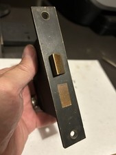ANTIQUE CORBIN 1364 1/2 CAST BRASS 5 1/2 x 1 FACE DOOR KNOB PASSAGE MORTISE LOCK picture
